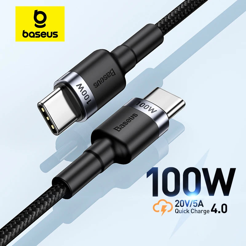 كابل شحن سريع Baseus USB-C بقدرة 100 واط